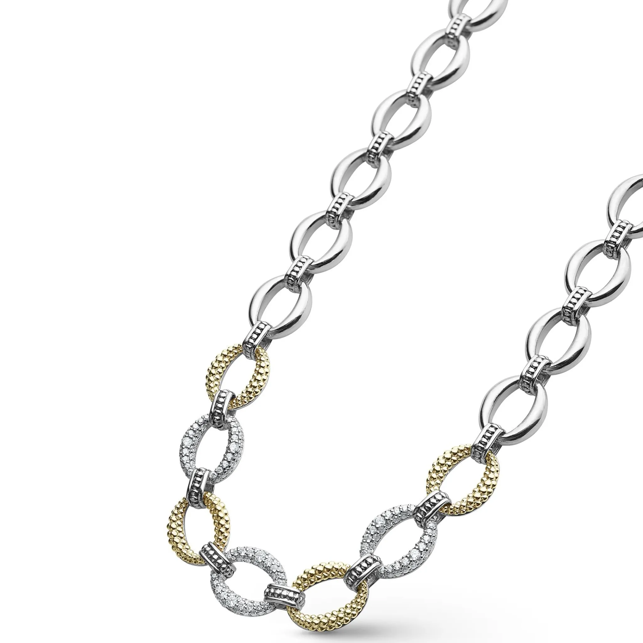 Outlet LAGOS Three Station Diamond Link Necklace