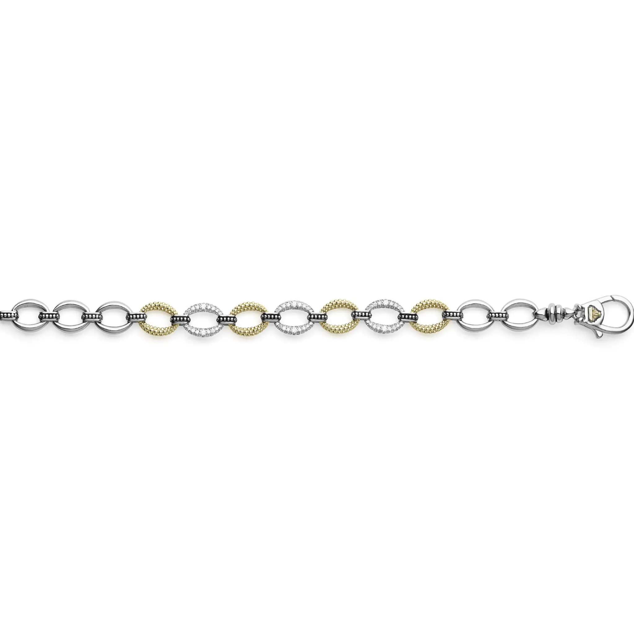 Clearance LAGOS Three Station Diamond Link Bracelet