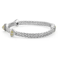 New LAGOS Three Station Pyramid Caviar Bracelet | 6Mm