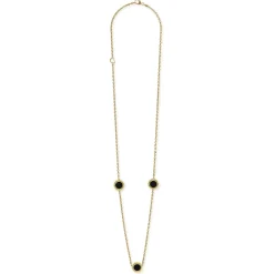Store LAGOS Three Station Round Onyx Necklace
