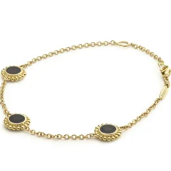 Shop LAGOS Three Station Round Onyx Bracelet