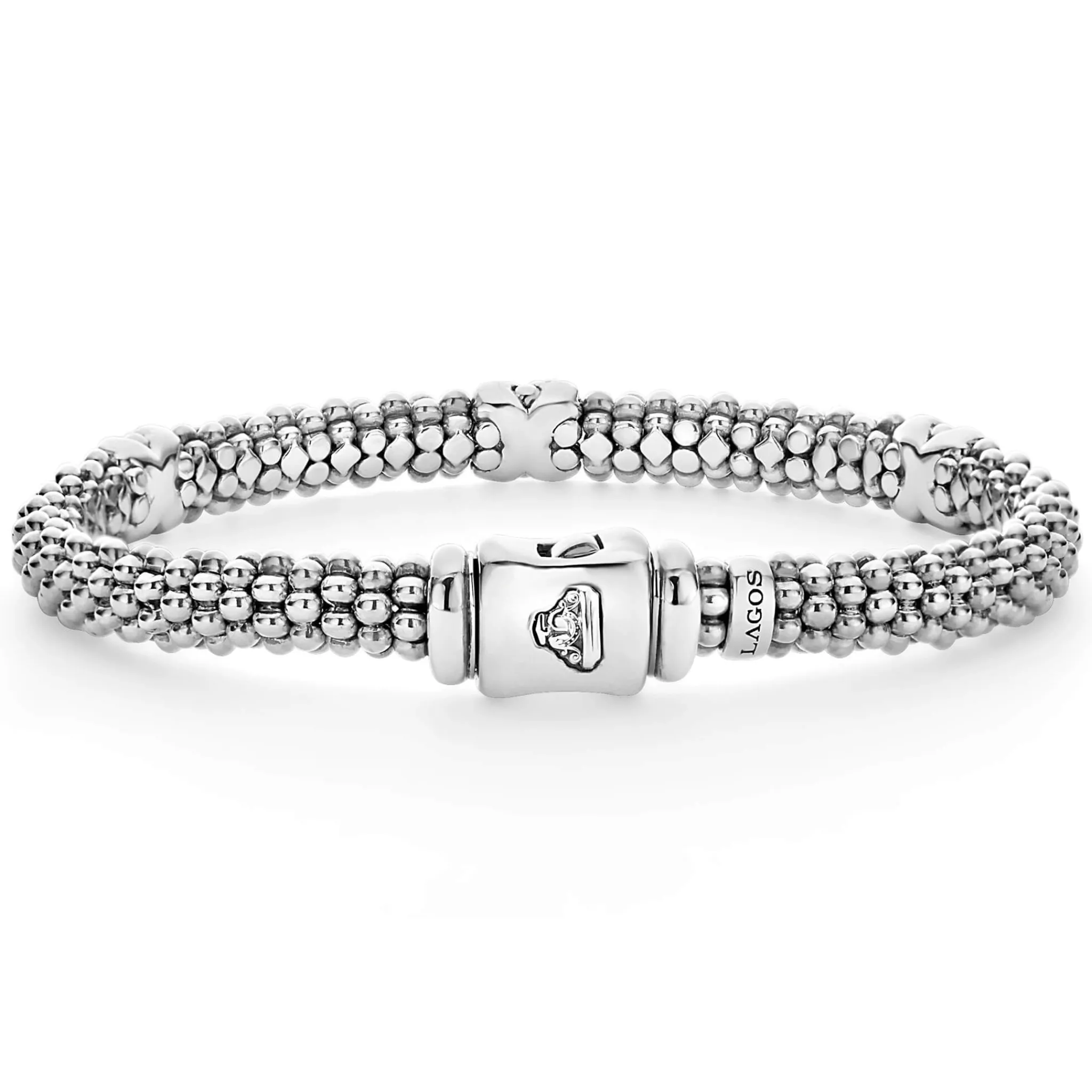 Flash Sale LAGOS Three Station Silver X Diamond Bracelet | 6Mm