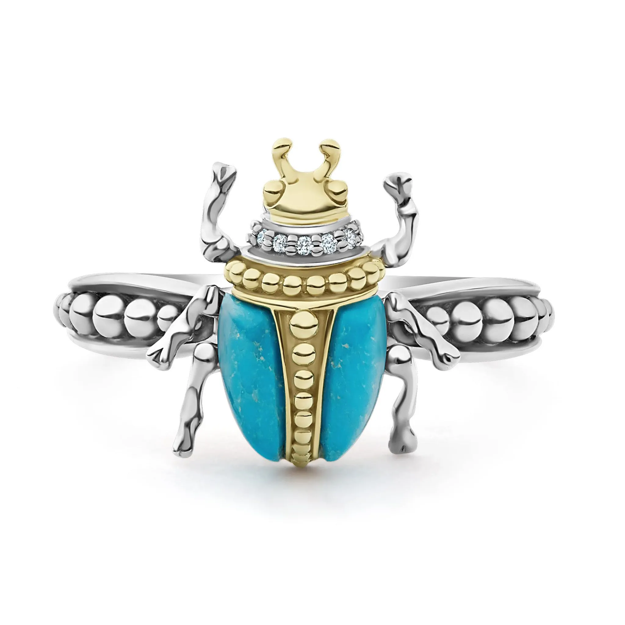 Hot LAGOS Turquoise Beetle Diamond Ring
