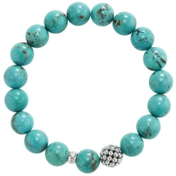 Best LAGOS Turquoise Silver Station Bead Bracelet