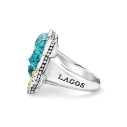 Discount LAGOS Turquoise Skull And Bones Statement Ring