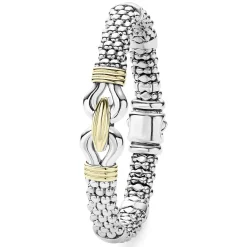 New LAGOS Two-Tone Caviar Buckle Bracelet | 9Mm