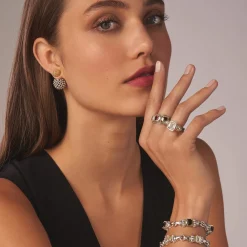 Flash Sale LAGOS Two-Tone Caviar Front-Back Earrings