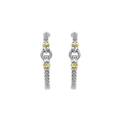 Fashion LAGOS Two-Tone Caviar Hoop Earrings