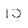 Cheap LAGOS Two-Tone Caviar Huggie Earrings