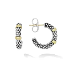 Cheap LAGOS Two-Tone Caviar Huggie Earrings