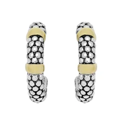 Cheap LAGOS Two-Tone Caviar Huggie Earrings