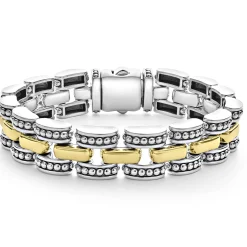 Discount LAGOS Two-Tone Caviar Link Bracelet