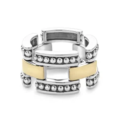 Shop LAGOS Two-Tone Caviar Link Ring