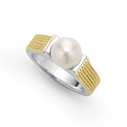 Online LAGOS Two-Tone Caviar Pearl Ring