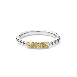 Cheap LAGOS Two-Tone Caviar Stacking Ring