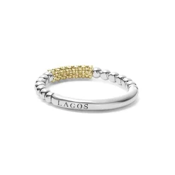 Cheap LAGOS Two-Tone Caviar Stacking Ring