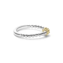 Best Sale LAGOS Two-Tone Caviar Stacking Ring