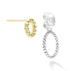Clearance LAGOS Two-Tone Circle Drop Earrings