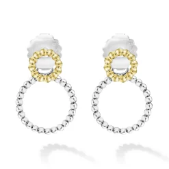 Clearance LAGOS Two-Tone Circle Drop Earrings