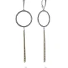 New LAGOS Two-Tone Circle Linear Drop Earrings