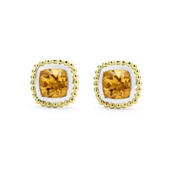 Outlet LAGOS Two-Tone Citrine Stud Earrings
