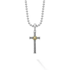 Sale LAGOS Two-Tone Cross Amulet Necklace