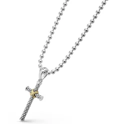 Sale LAGOS Two-Tone Cross Amulet Necklace