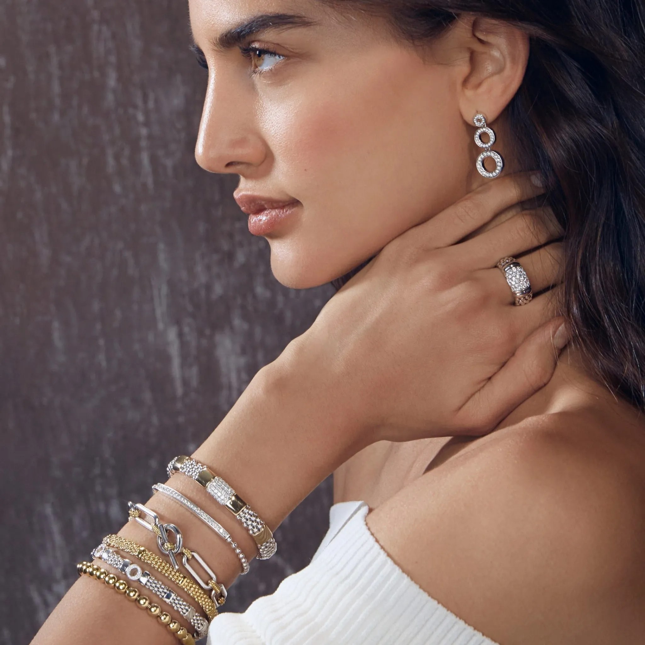 Discount LAGOS Two-Tone Diamond Bracelet | 9Mm