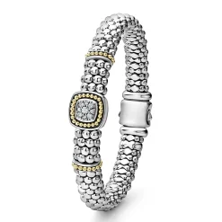 Online LAGOS Two-Tone Diamond Caviar Bracelet | 9Mm