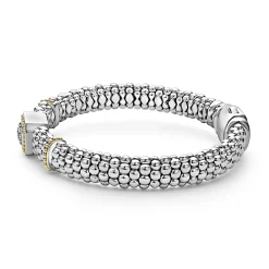Online LAGOS Two-Tone Diamond Caviar Bracelet | 9Mm