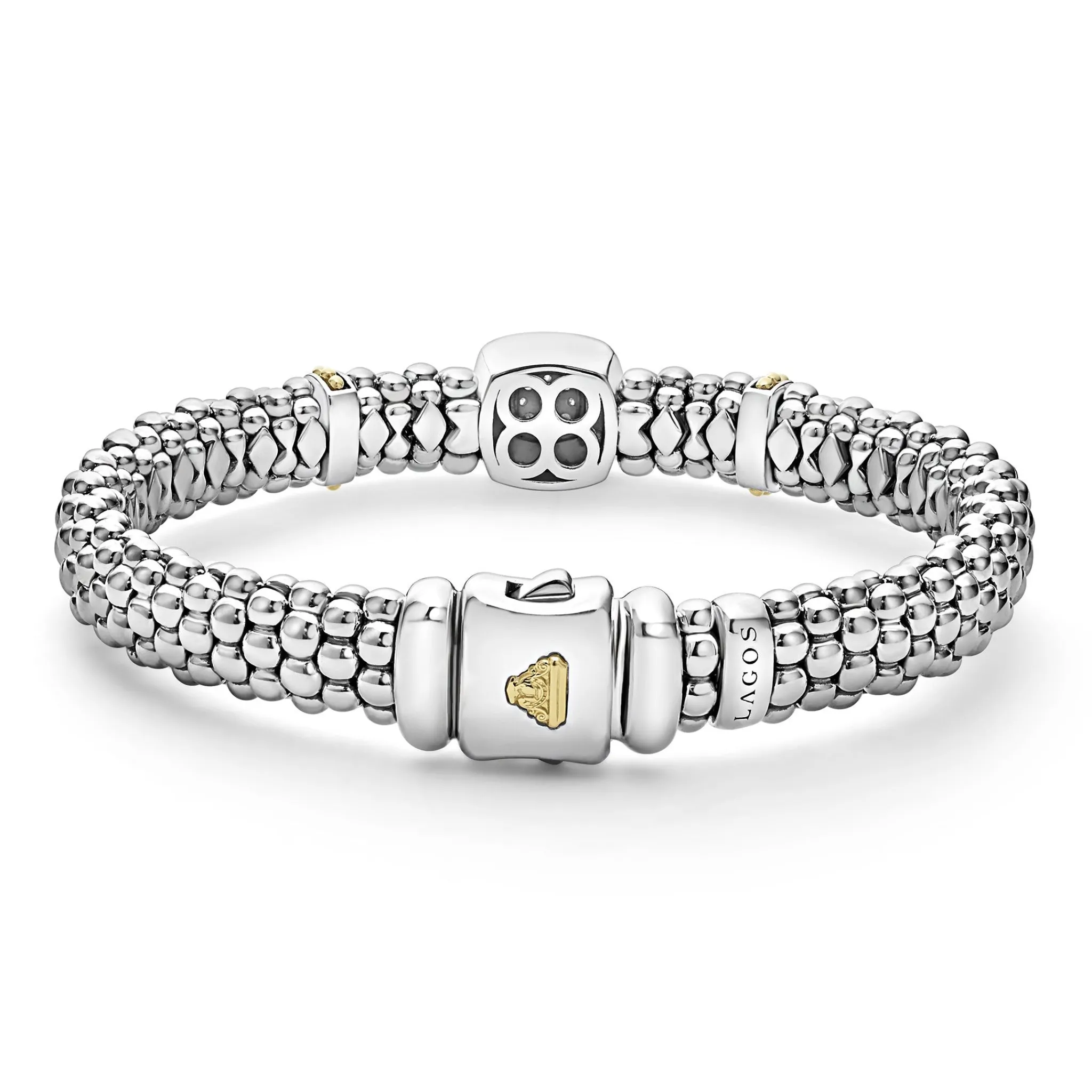 Online LAGOS Two-Tone Diamond Caviar Bracelet | 9Mm