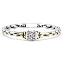 Fashion LAGOS Two-Tone Diamond Cuff Bracelet