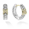 Discount LAGOS Two-Tone Diamond Huggie Earrings