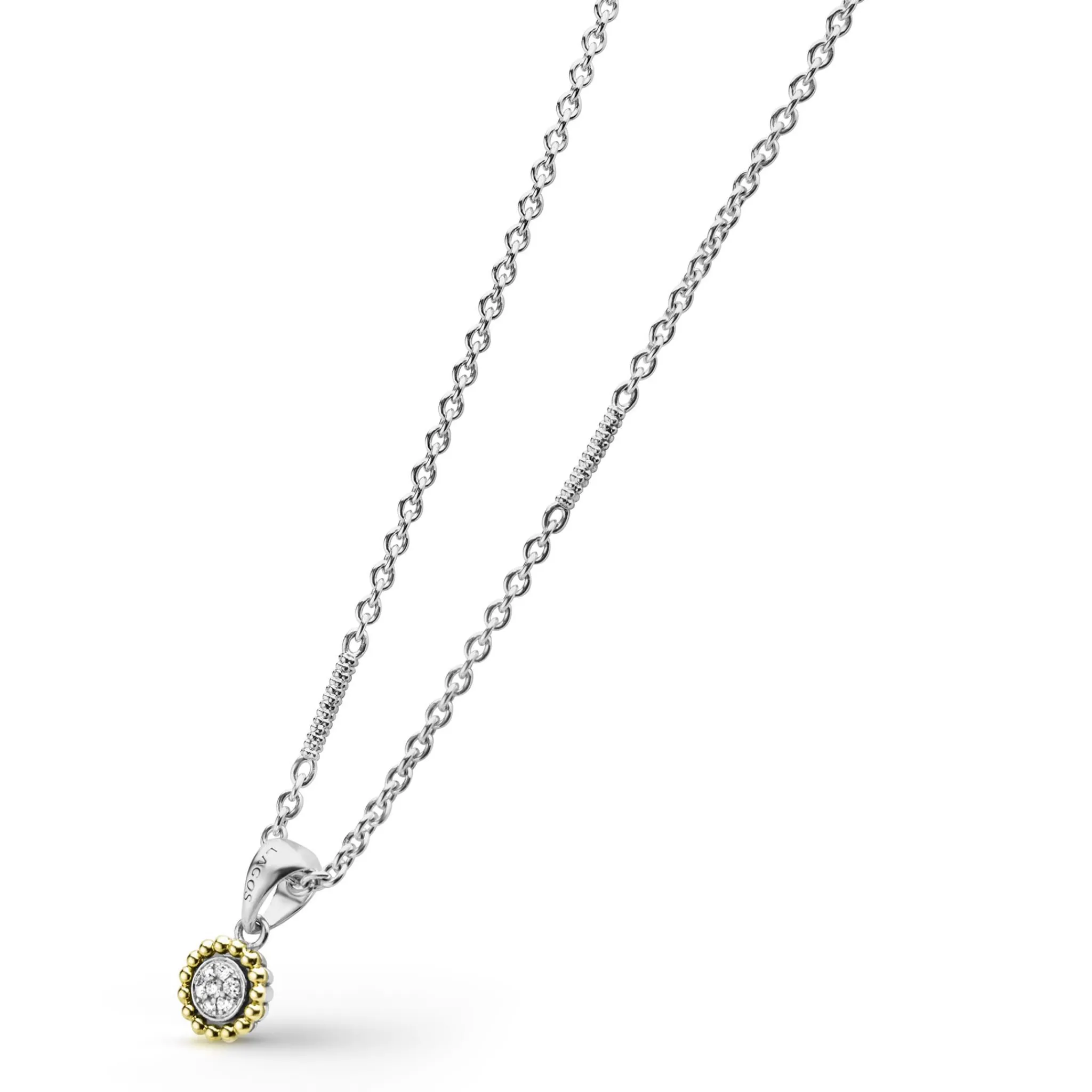 New LAGOS Two-Tone Diamond Pendant Necklace