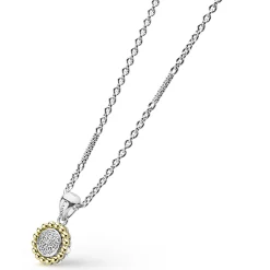 Store LAGOS Two-Tone Diamond Pendant Necklace
