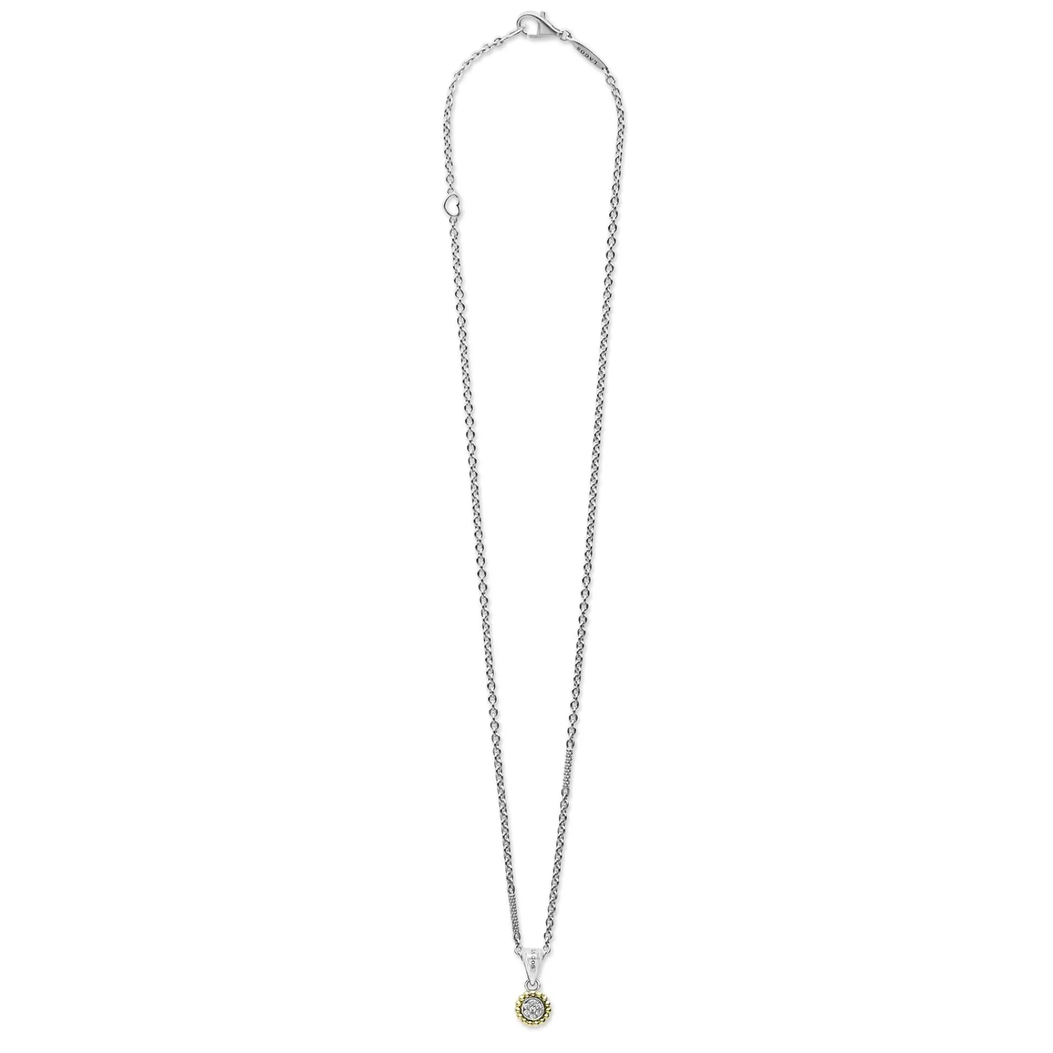 Fashion LAGOS Two-Tone Diamond Pendant Necklace
