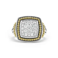 Best LAGOS Two-Tone Diamond Square Ring