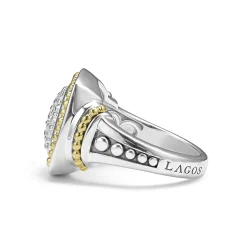 Store LAGOS Two-Tone Diamond Square Ring