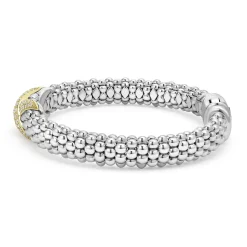 Cheap LAGOS Two-Tone Diamond X Caviar Bracelet | 9Mm