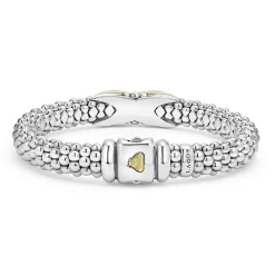 Cheap LAGOS Two-Tone Diamond X Caviar Bracelet | 9Mm