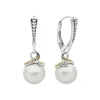 Clearance LAGOS Two-Tone Drop Pearl Earrings