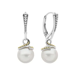 Clearance LAGOS Two-Tone Drop Pearl Earrings