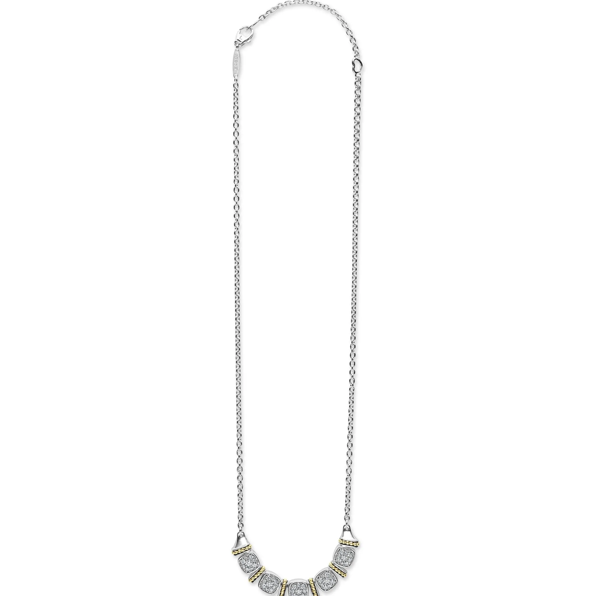 Cheap LAGOS Two-Tone Five Station Diamond Necklace