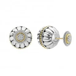 Best Sale LAGOS Two-Tone Fluted Earring Backs