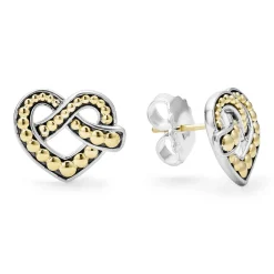Clearance LAGOS Two-Tone Heart Stud Earrings