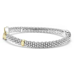 Online LAGOS Two-Tone Interlocking Caviar Bracelet | 6Mm