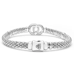 Online LAGOS Two-Tone Interlocking Caviar Bracelet | 6Mm
