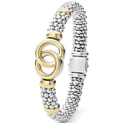 Best Sale LAGOS Two-Tone Interlocking Caviar Bracelet | 9Mm