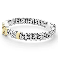Hot LAGOS Two-Tone Interlocking Diamond Caviar Bracelet | 9Mm