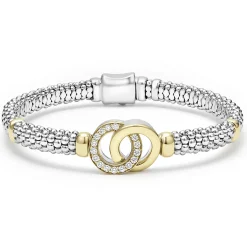 Cheap LAGOS Two-Tone Interlocking Diamond Smart Caviar Gift Set